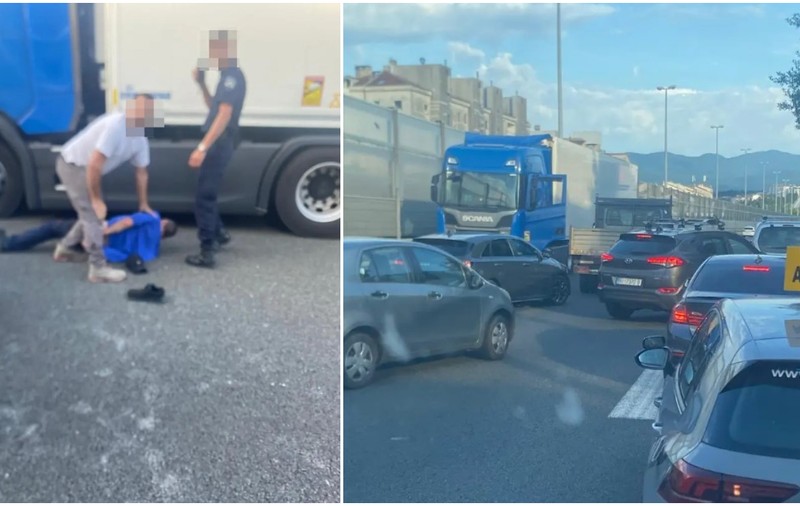 Un șofer român de TIR a fost scos cu forța din cabină și arestat direct pe autostradă după ce alți șoferi au sunat disperați la 112, în Croația