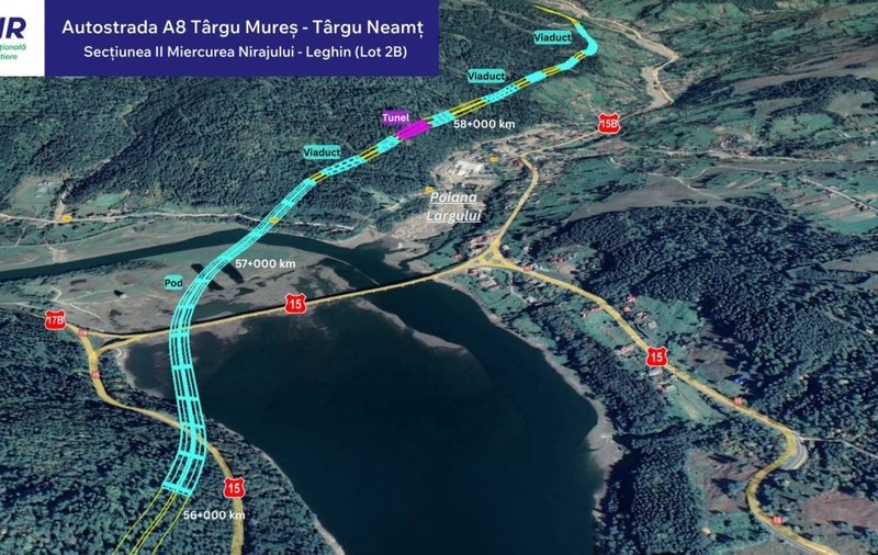 Au început lucrările pe cei mai dificili 64 de kilometri din Autostrada Unirii A8, între Târgu Mureș și Târgu Neamț