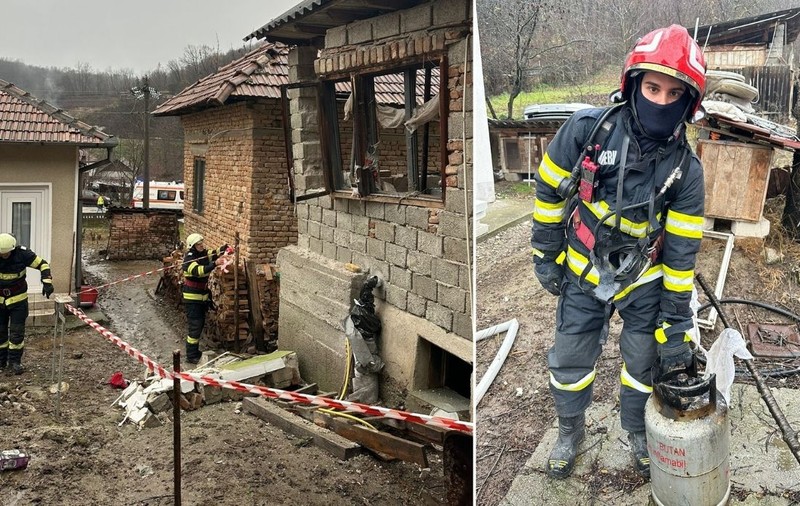Explozie urmată de incendiu într-un cartier din Râmnicu Vâlcea. Deflagrația, cauzată de o butelie