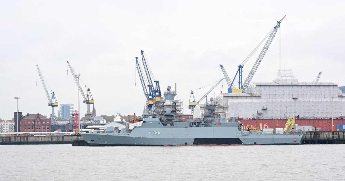 Emden, corveta din clasa Brunswick a Marinei germane, F266 Hamburg, 30 octombrie 2023