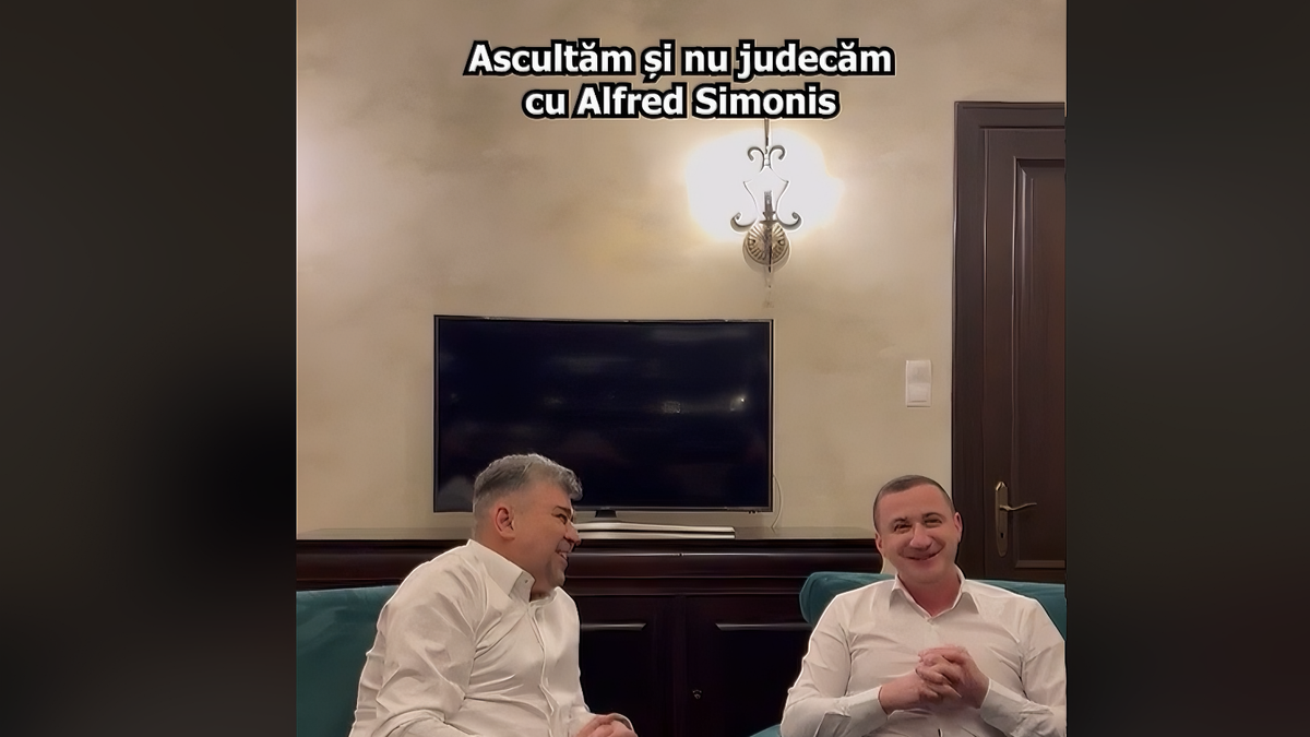 Ascultam si nu judecam cu Alfred Simonis si Marcel Ciolacu - captura de ecran TikTok