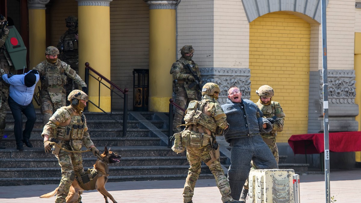 antrenament anti teorist al trupelor SBU la Kiev