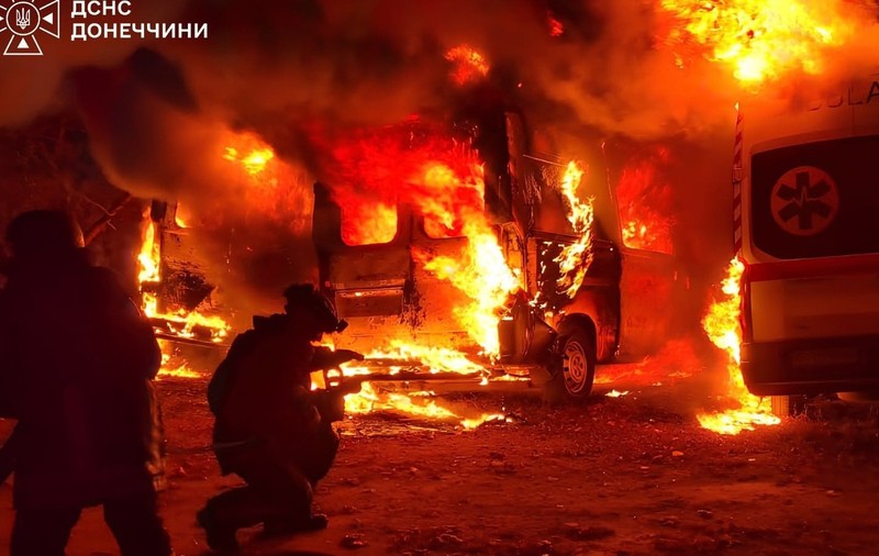 Ambulanțe și facilități medicale atacate de ruși în Kramatorsk Sursa foto: Profimedia
