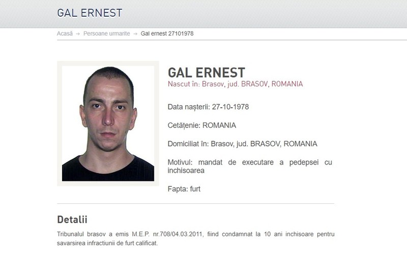 Fugarul Ernest Gal, extrădat din Spania după 13 ani. Va executa 10 ani de închisoare pentru furt de bancomate