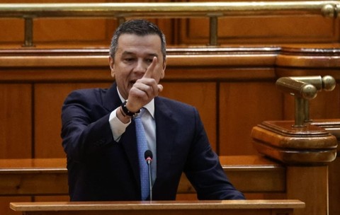 Președintele PSD, Sorin Grindeanu, în Parlament la votul moțiunii de cenzură PSD-AUR împotriva guverului Bolojan, 5 mai 2026 Sursă foto: Vlad Chirea/ Libertatea