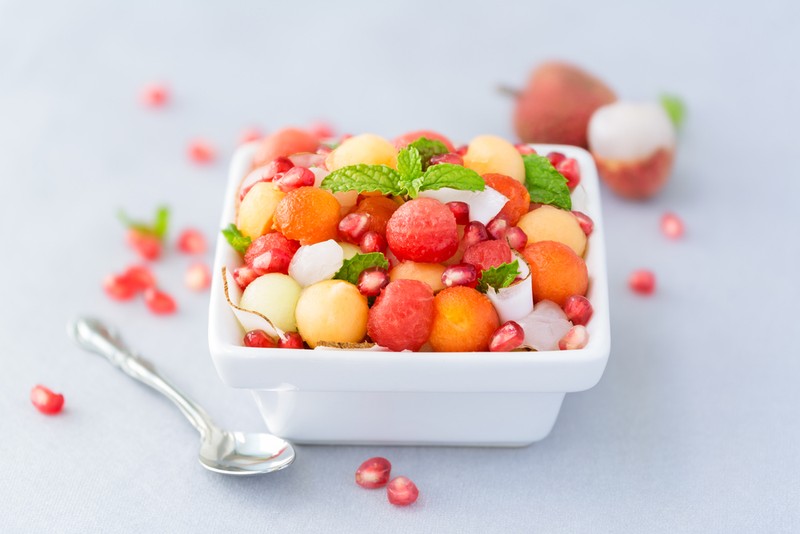 Salata de fructe cu litchi