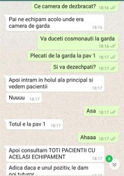 Unul dintre dialogurile dintre medici. Conversația integrală o puteți citi în articol