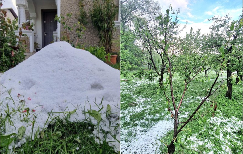 Ploi cu grindină în mai multe județe. Care sunt zonele afectate și imagini cu urmările furtunilor - VIDEO