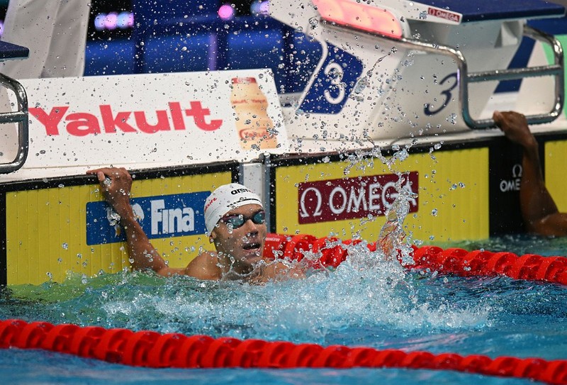David Popovici, la Mondialele de la Budapesta (foto GSP/ Raed Krishan)