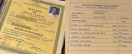 Diploma de Bacalaureat a lui George Simion. Foto georgesimion.ro