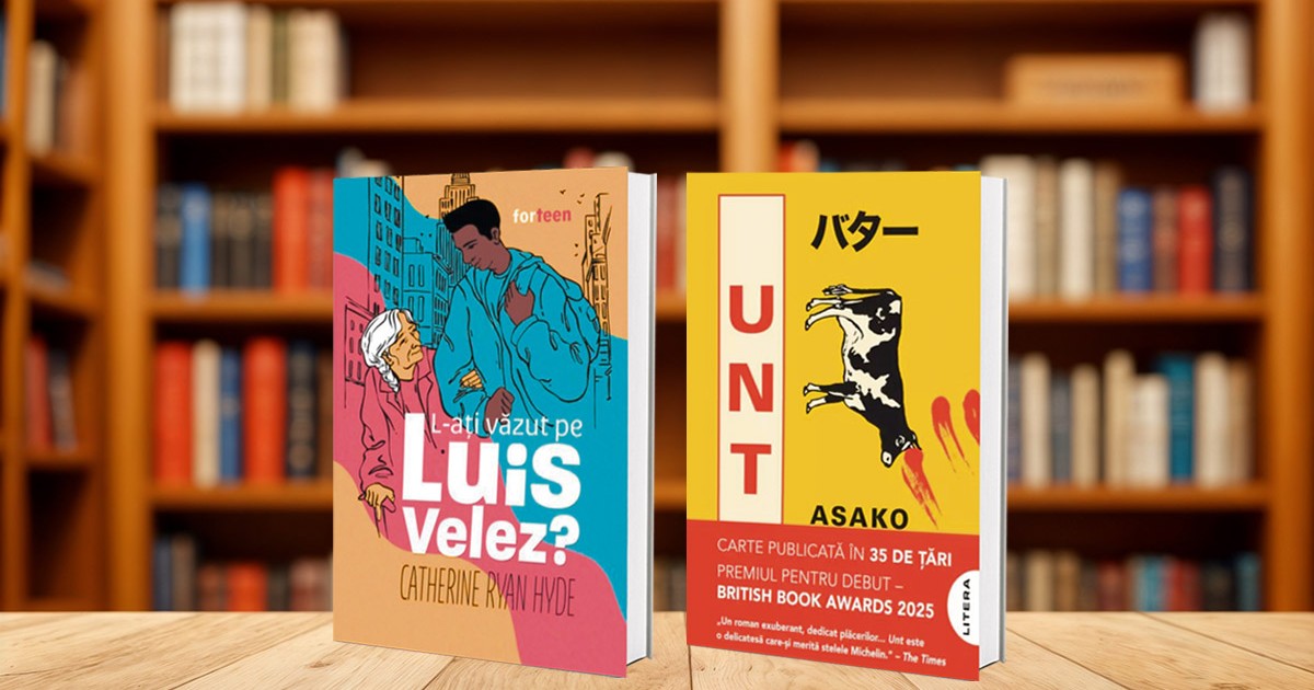Cărți asezate pe masă într-o bibliotecă