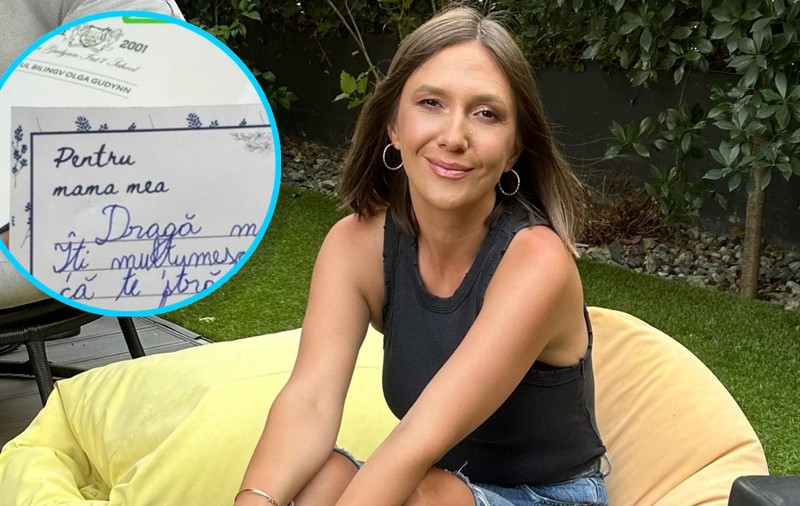 Bilețelul pe care Adela Popescu l-a primit din partea fiului său. Alexandru a emoționat-o până la lacrimi