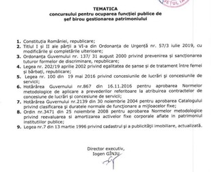 Documentul cu tematica concursului este semnat de Iogen Gânju Foto: Reporter de Iași
