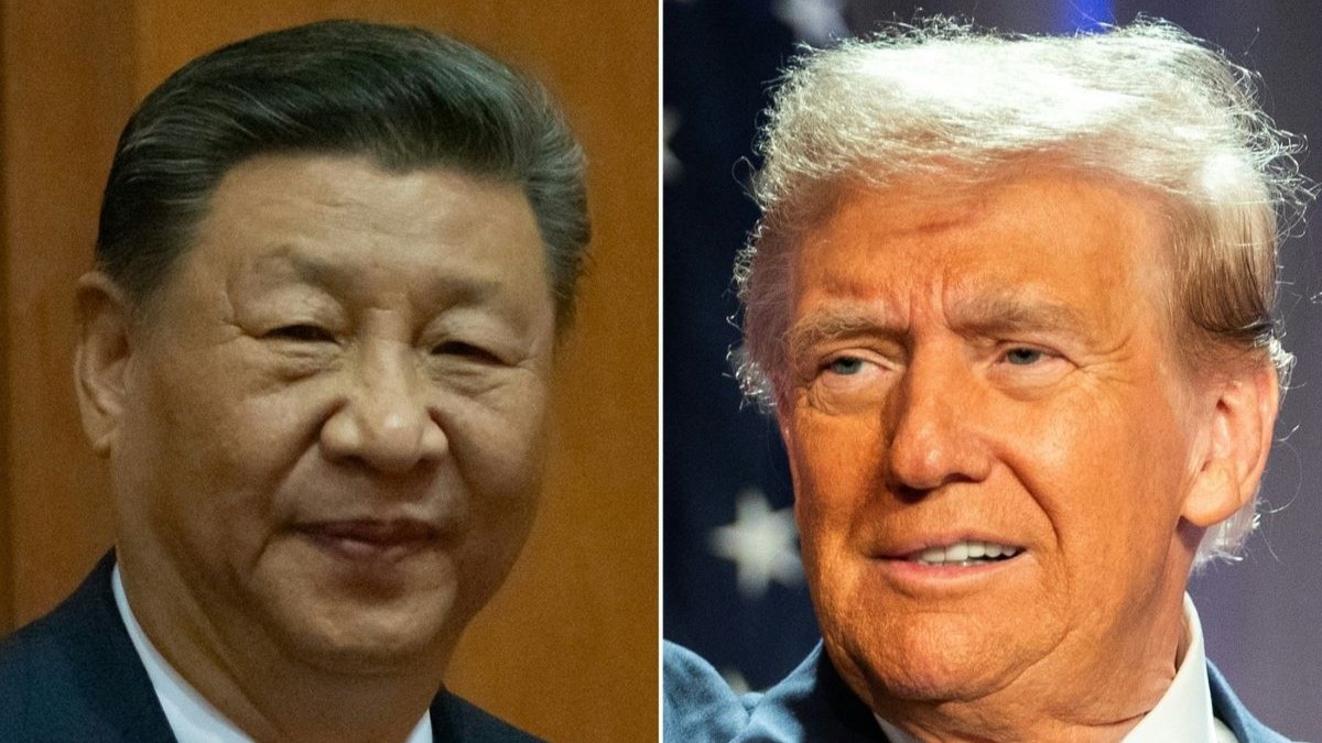Xi Jinping (stânga) și Donald Trump (dreapta)