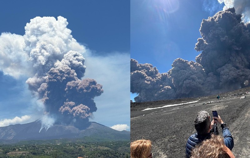 Vulcanul Etna a erupt: alertă roșie pe aeroportul Catania. Norul de fum a depășit 6 kilometri altitudine