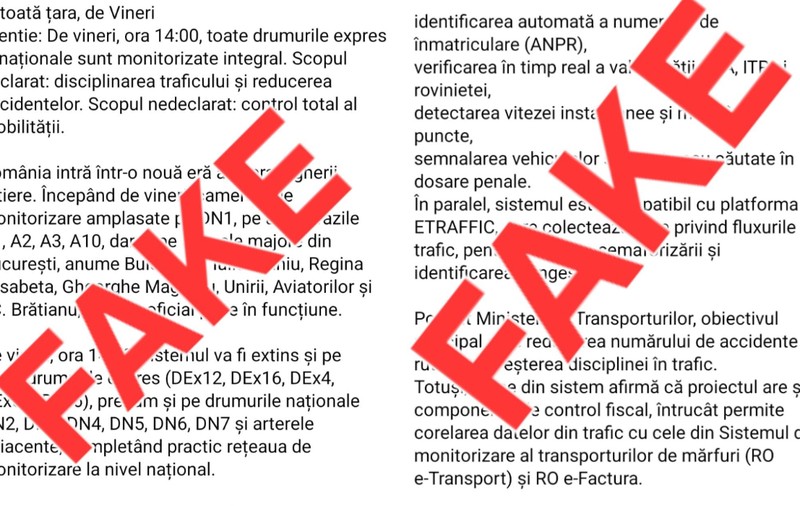 Fake news despre sistemul de supraveghere video din România, demontat de MAI: „Tema a fost reluată periodic în ultimii doi ani”