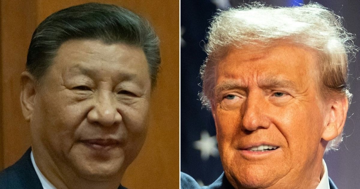 Xi Jinping (stânga) și Donald Trump (dreapta)