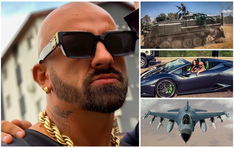 Faraonu de la Madrid, un interlop care se dă în spectacol pe Facebook: „M-am dat cu tancul în pandemie, acum vreau să închiriez un F16”