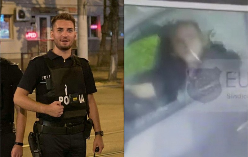Cine este tânărul poliţist care a scos cu forţa din maşină un şofer recalcitrant. „A acționat imediat, ferm și fără echivoc”