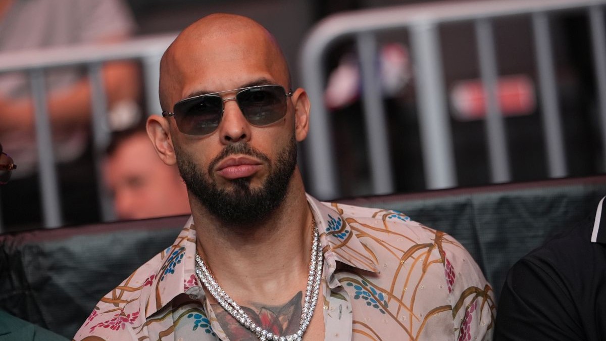 MIAMI, FLORIDA - APRIL 11: Andrew Tate attends UFC 327 at Kaseya Center on April 11, 2026 in Miami, Florida. (Photo by Julia Demaree Nikhinson - Pool/Getty Images)