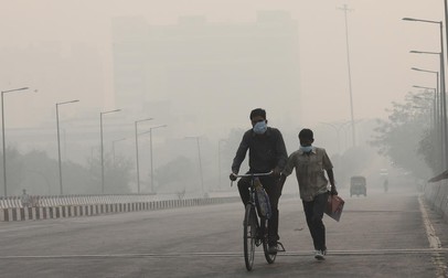 Poluarea în New Delhi, India (foto EPA)
