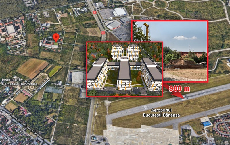 Patru etaje mai presus de lege. Cum se încearcă ridicarea a două blocuri de 9 etaje la doi pași de Aeroportul Băneasa