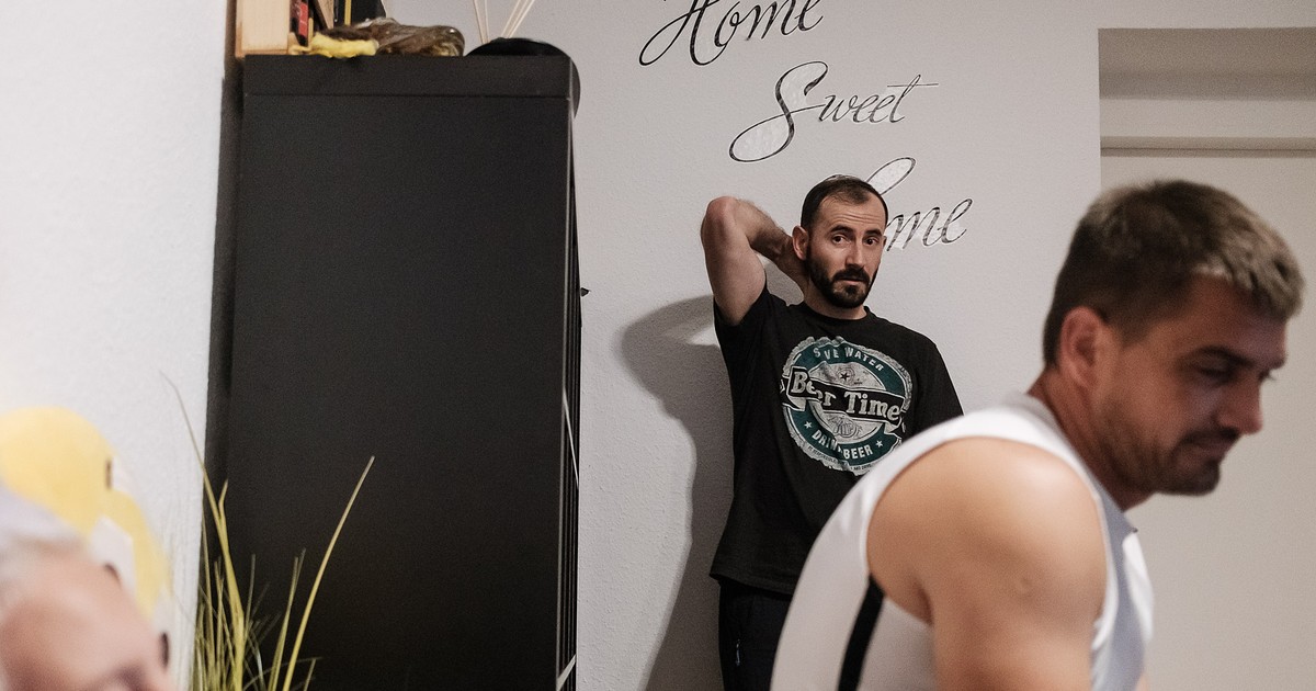 Marius Hanganu acasă la fratele lui, Florin, în Nürnberg