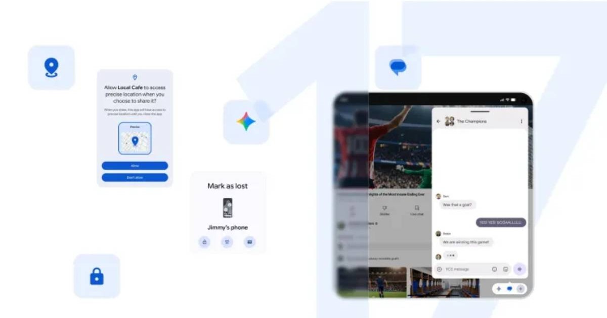 Noi funcții din Android 17, afișate pe un telefon Google Pixel 10 Pro Fold.