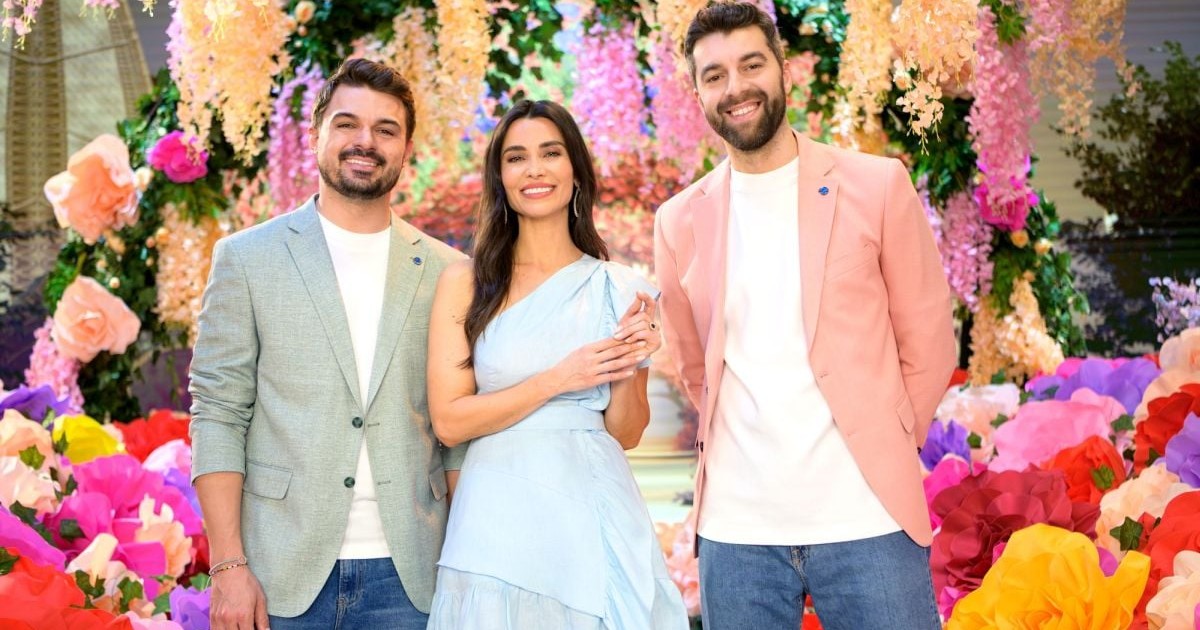Bogdan Ciudoiu, Lili Sandu și Shurubel (Andrei Lăcătuș), prezentatorii de la „Vorbește Lumea”, emisiune difuzată de PRO TV