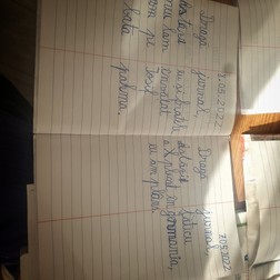 Pagină din jurnalul uneia dintre elevele Georgianei Riglea