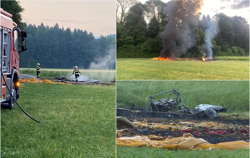 Un balon cu aer cald a luat foc și a căzut imediat după decolare, lângă o șosea din Elveția. Șapte victime, 4 femei și 3 bărbați
