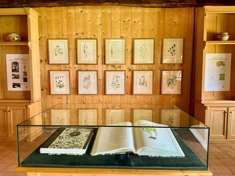 Expoziția permanentă The Transylvania Florilegium pune în lumină primele cărți dedicate plantelor acestei regiuni, comandate de Charles, e găzduită în șura casei.