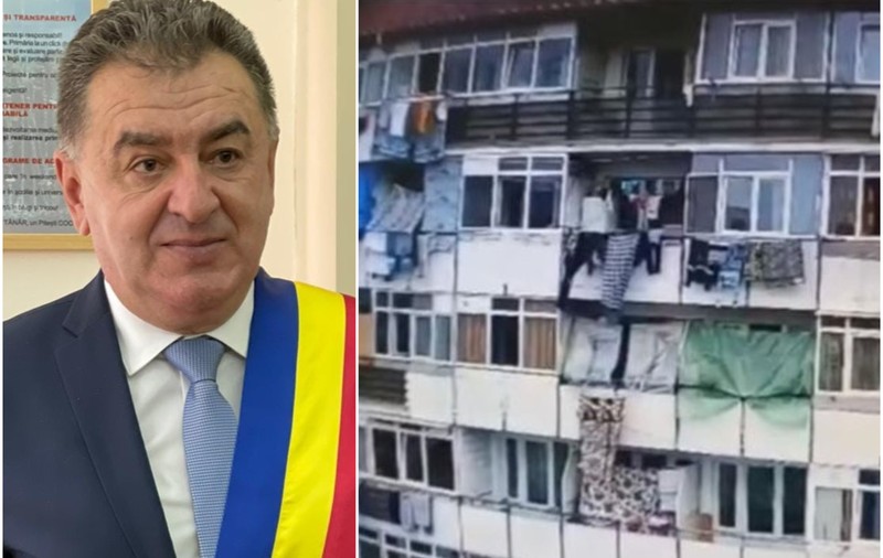 Primarul Piteștiului, după ce o familie dintr-un bloc social a aruncat gunoi pe geam. „O să-i evacuez, chiar dacă îmi spun că au zeci de copii. Nu mă interesează unde se duc”