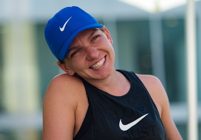 Simona Halep of Romania talks to the media during All Access Hour at the 2020 Adelaide International WTA Premier tennis tournament