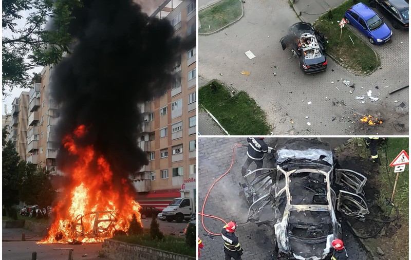 Ipoteză: în mașina care a explodat la Arad a fost plasată o bombă. Ancheta, preluată de Parchet