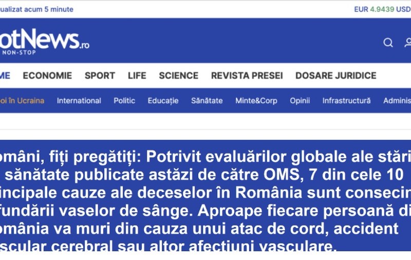 Site-ul agenției de știri HotNews, clonat și folosit într-o escrocherie cu „un medicament-minune”