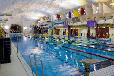 Piscină acoperită, în buncăr, în Finlanda. Foto: CITY OF HELSINKI