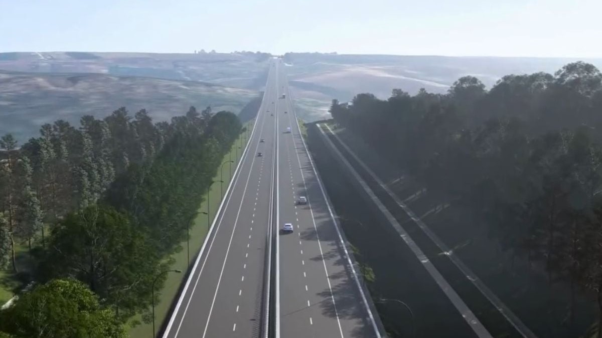 Randare 3D cu autostrada A8 care va fi construită între România și Republica Moldova