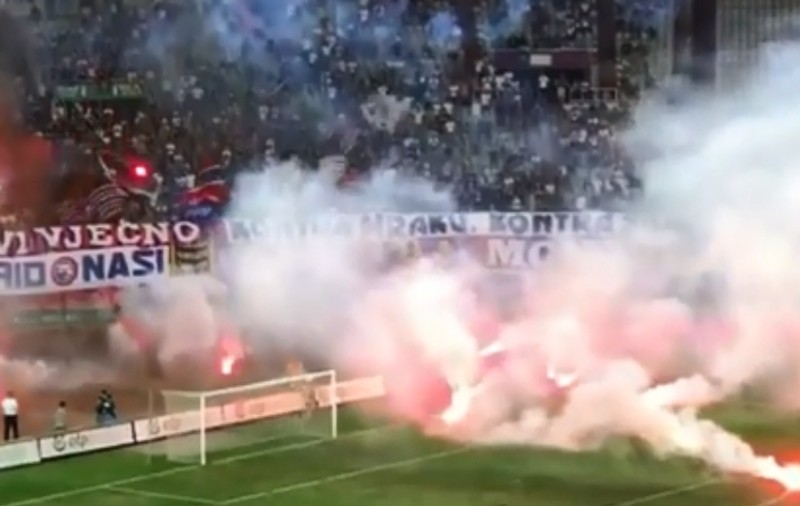 FCSB i-a băgat în vrie. Scandal la ultimul meci al celor de la Hajduk Split | VIDEO