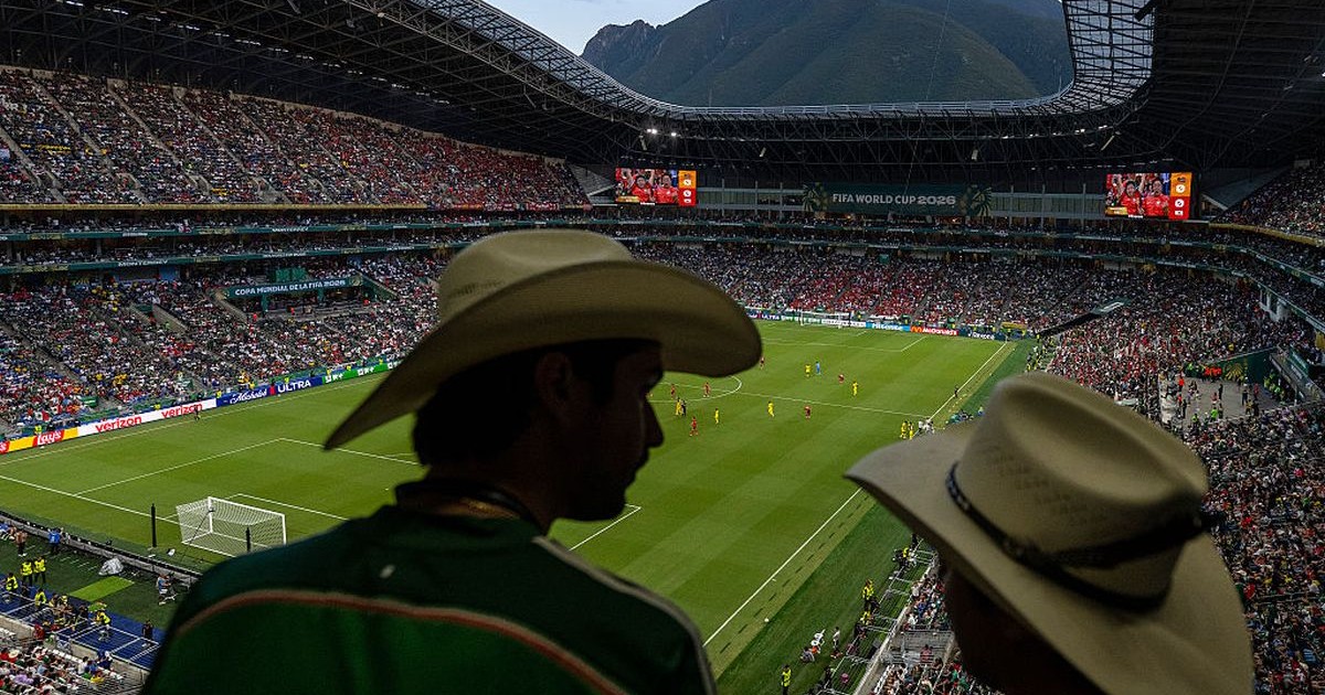 GUADALUPE, MEXICO - JUNE 24: General view inside Monterrey Stadium during the FIFA World Cup 2026 Group A match between South Africa and Korea Republic on June 24, 2026 in Guadalupe, Mexico. (Photo by David Ramos/Getty Images)