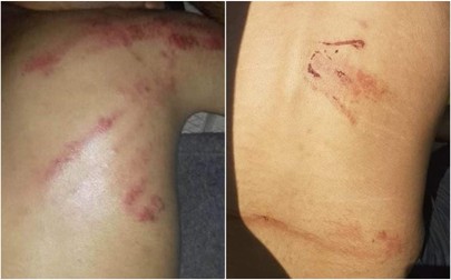 „Bătăile polițiștilor din Croația, în stânga, și ale polițiștilor din România, în dreapta”, spune Mahmood