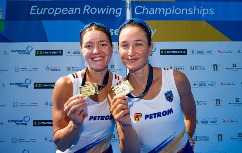 4 medalii pentru România la CE de canotaj de la Varese: două titluri și un nou record european stabilit de Simona Radiș și Adriana Adam