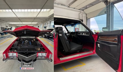 Motoruk și interiorul Cadillac-ului. Foto: Facebook/RAR