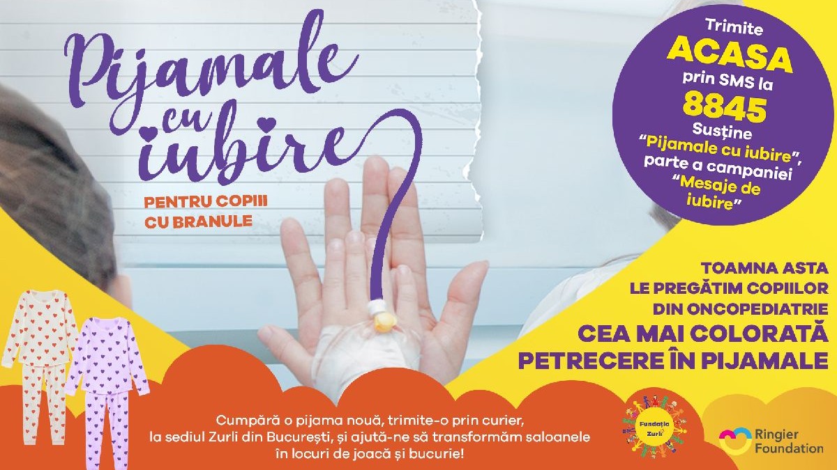 Afiș campanie Fundația Zurli și Fundația Ringier, Pijamale cu Iubire