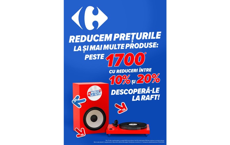 Economii mari, cu pași mici: descoperă avantajele programului Carrefour de reducere a prețurilor, Minus la Sută