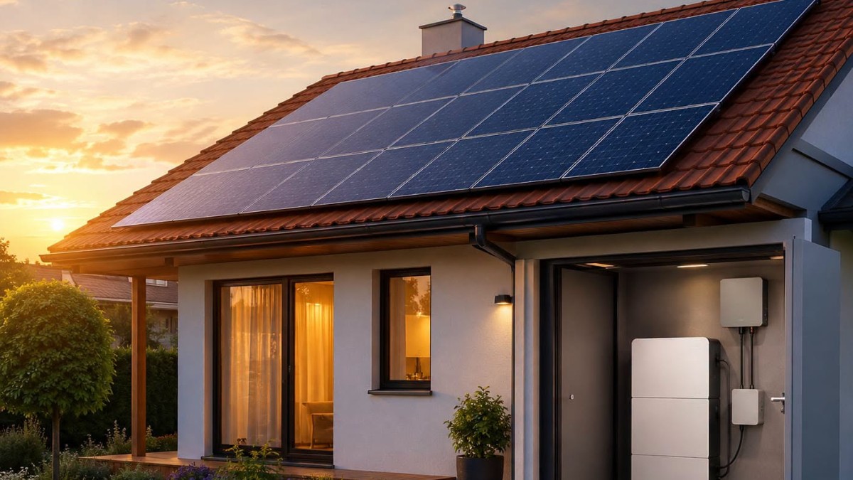 o casă cu fotovoltaice