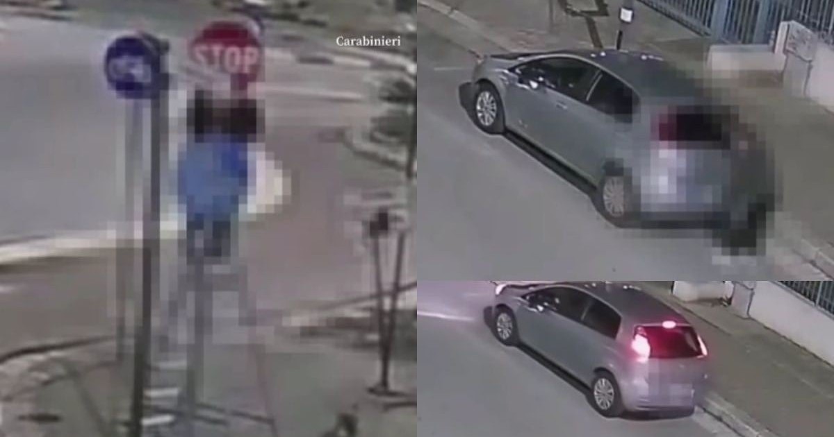 Un șofer din Italia, nemulțumit de semnele de circulație din oraș, a început să se plimbe seara cu o scară în portbagaj și să le schimbe.