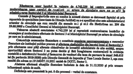 Extras din raportul de audit al Curții de Conturi