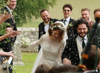 BGUK_1271432 - Aberdeen, SCOTLAND - Kit Harington and Rose Leslie seen leaving Rayne Church after getting married. Pictured: Kit Harington and Rose Leslie BACKGRID UK 23 JUNE 2018 BYLINE MUST READ: Zed Jameson / BACKGRID UK: +44 208 344 2007 / uksales@backgrid.com USA: +1 310 798 9111 / usasales@backgrid.com *UK Clients - Pictures Containing Children Please Pixelate Face Prior To Publication*
