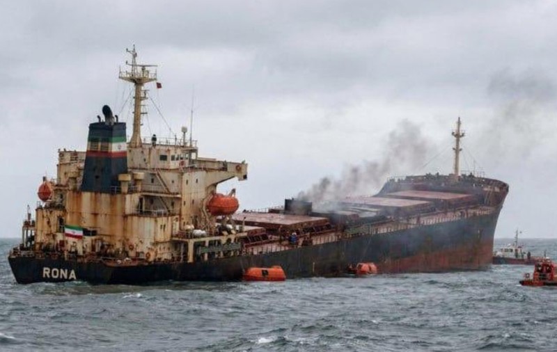 O navă iraniană care se îndrepta spre Rusia pe „ruta armelor” s-a scufundat în Marea Caspică